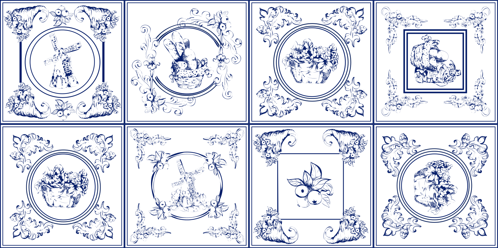 Porcelain Elegance tile carpet - TenStickers