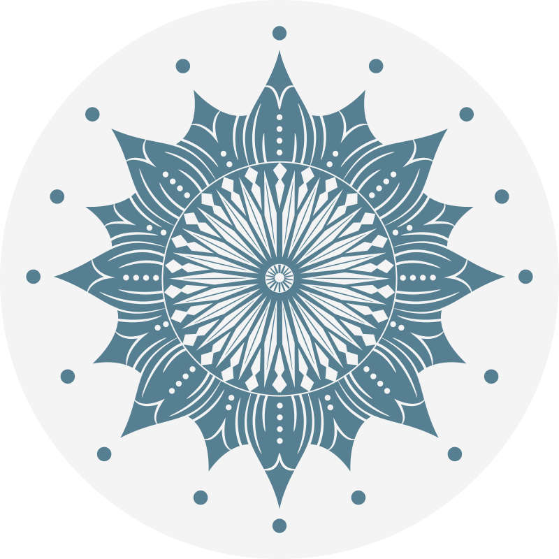 Mandala rug intricate floral design - TenStickers