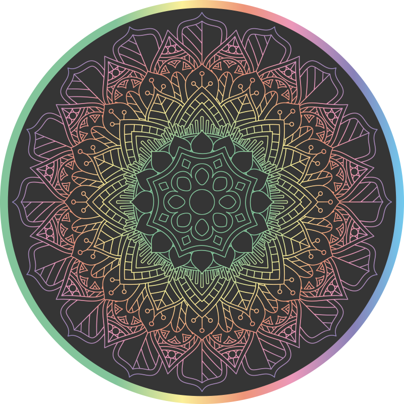 Mandala rug for mindful meditation - TenStickers