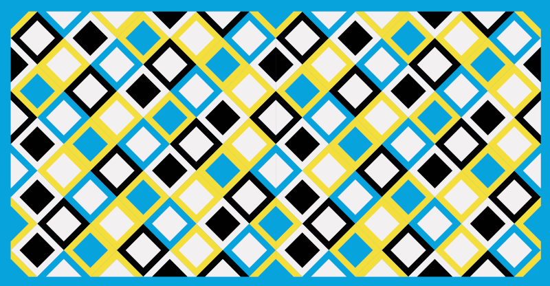 Geometric rug with geometric argyle pattern - TenStickers