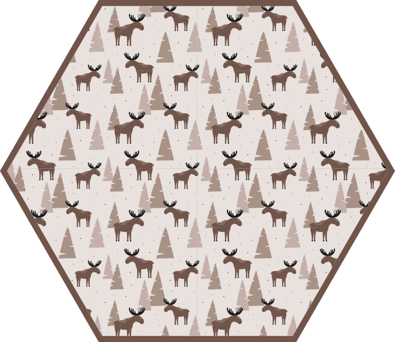 Moose Mountain Motif kids rug - TenStickers