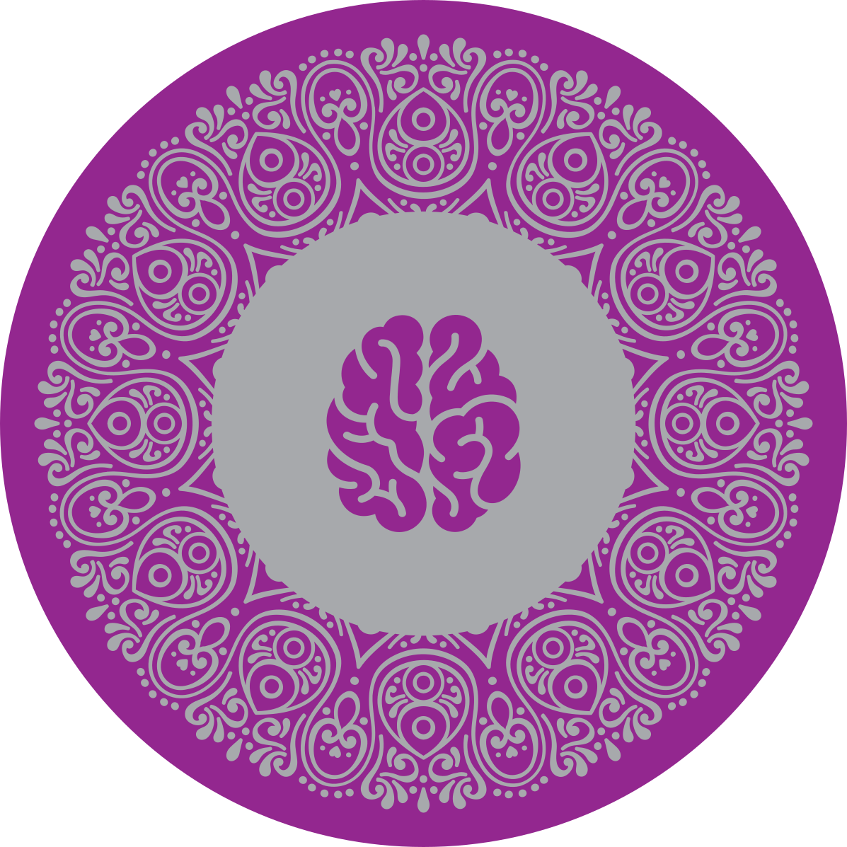 brain mandala mandala vinyl rug - TenStickers