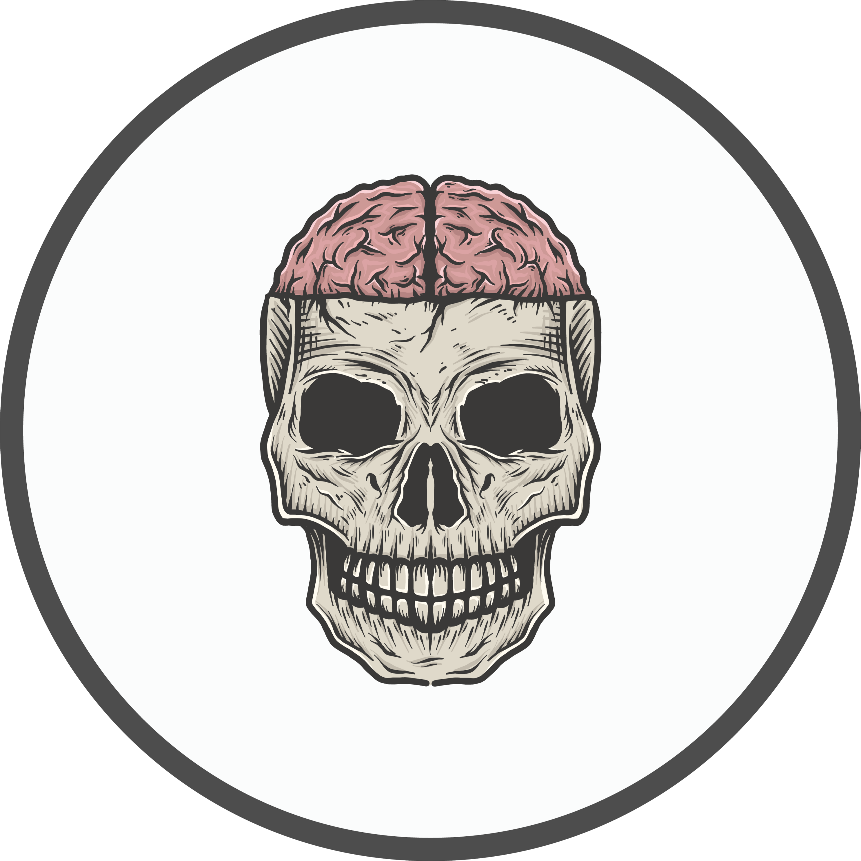Exposed Cranium Sketch halloween rugs - TenStickers