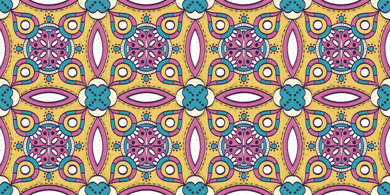 Floral rug floral pattern collection - TenStickers