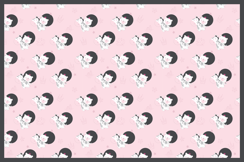 Playful Ballerina Graphic kids carpet - TenStickers