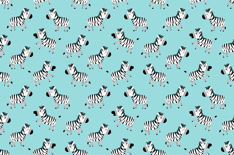 Cartoon Zebras kids carpet - TenStickers