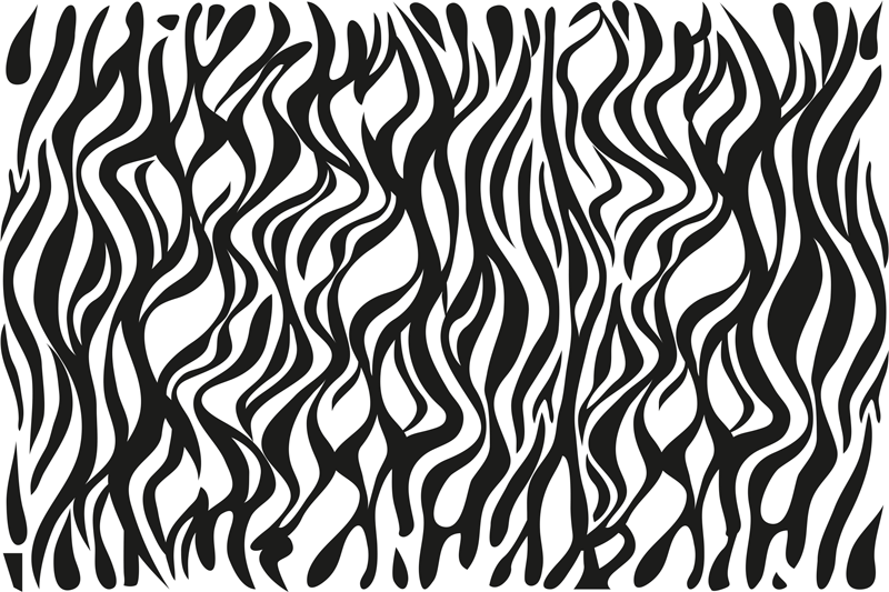 Zebra-Inspired Pattern animal print rug - TenStickers