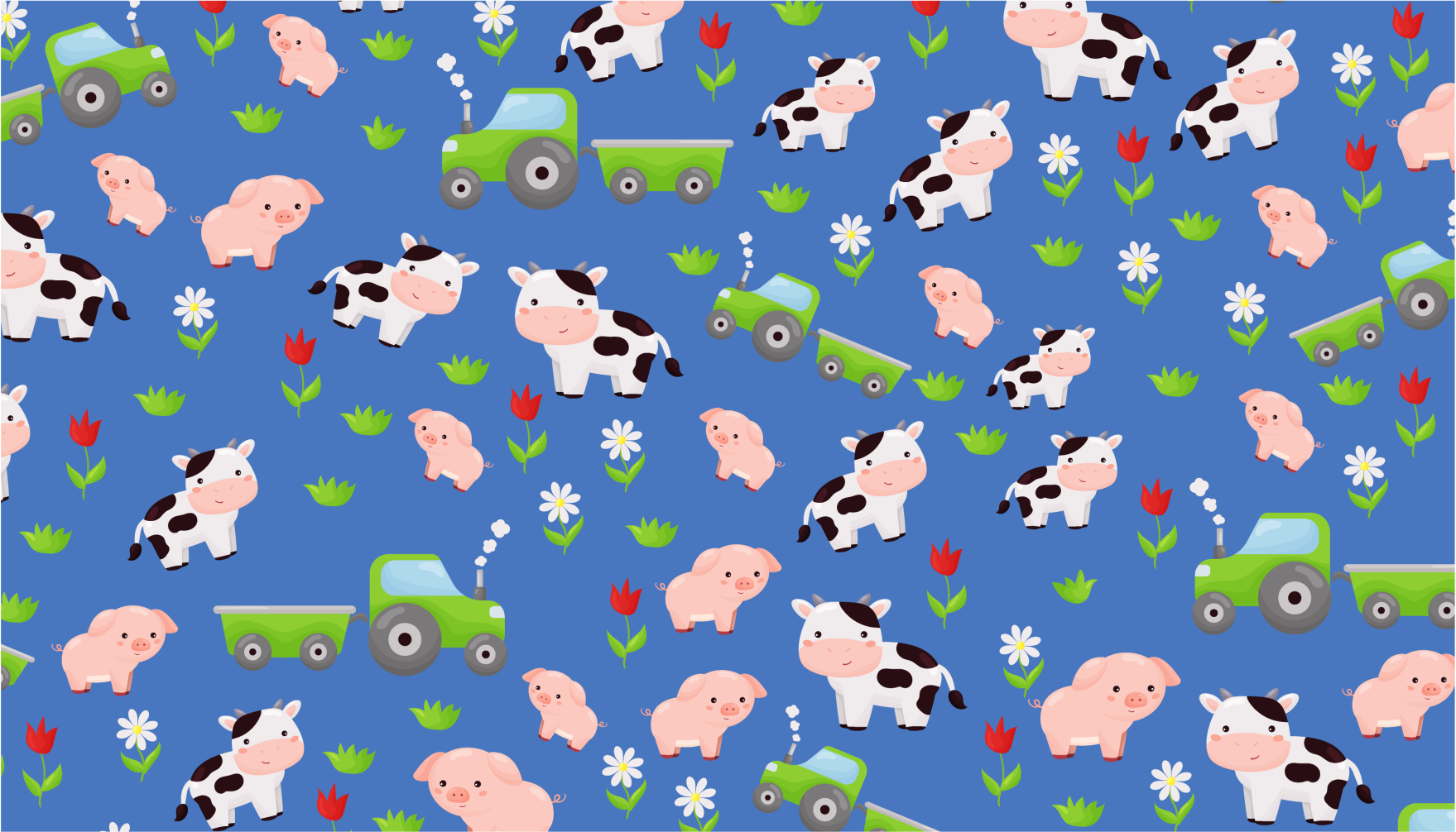 Playful Farmyard kids rug - TenStickers