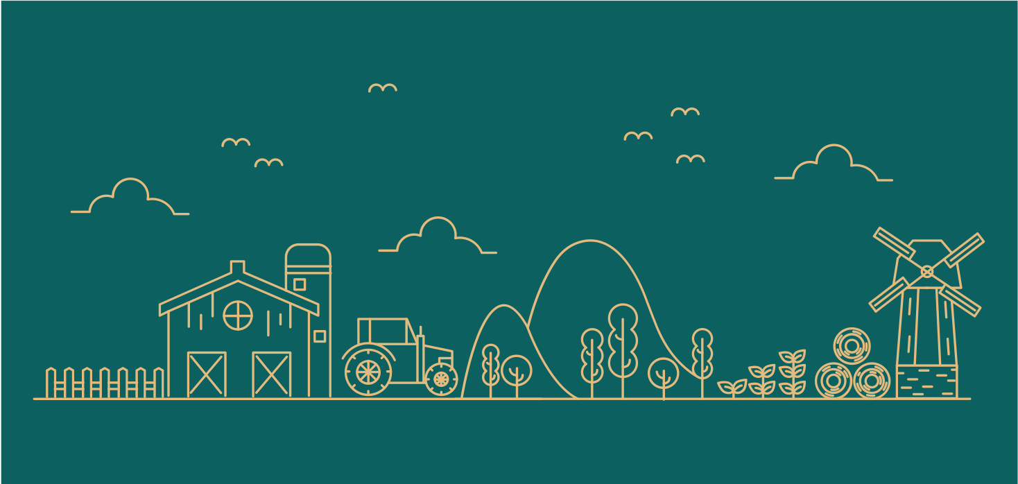 Cartoon tractor and farm objects animal rug - TenStickers