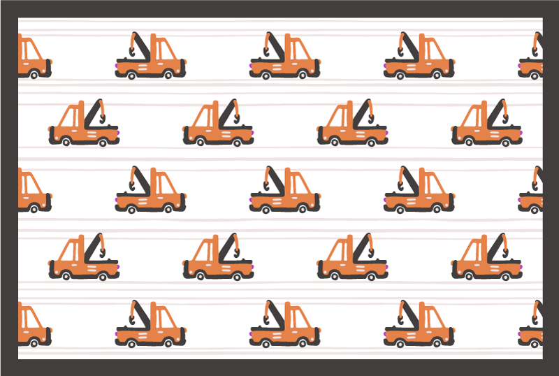 Toy Crane Pattern kids rug - TenStickers