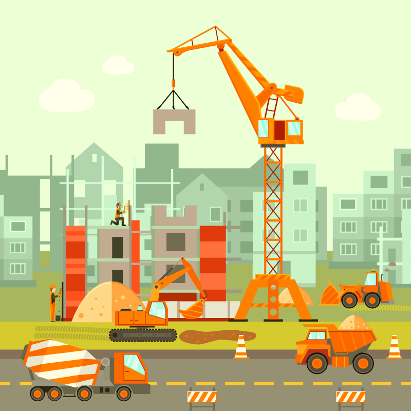 Construction Playground kids carpet - TenStickers