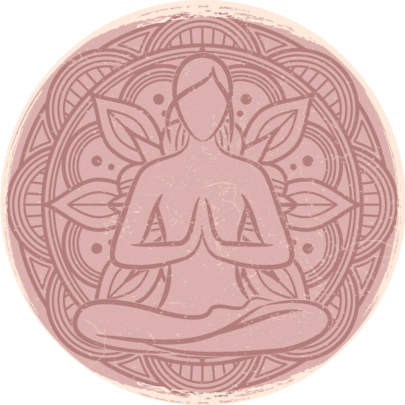Meditative mandala mandala rug - TenStickers