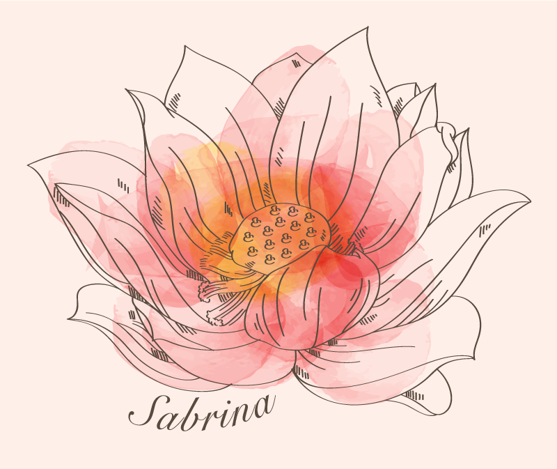 Customizable Lotus custom floor mat - TenStickers