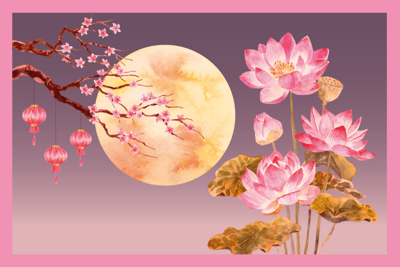 Botanical Moonlight floral rug - TenStickers