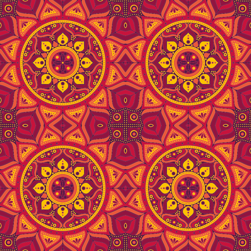Mandala rug inspired by symmetrical design - TenStickers