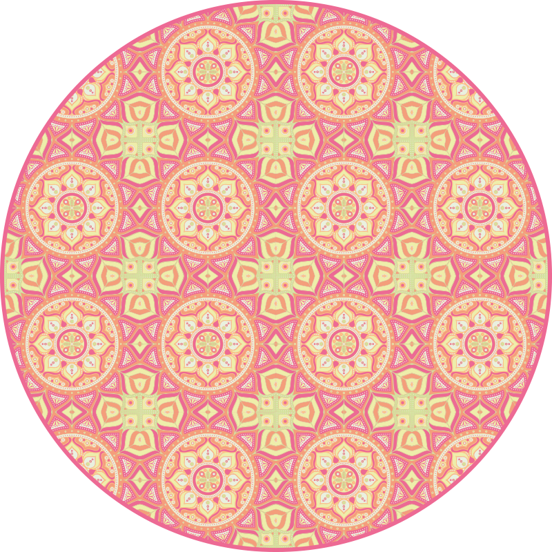 Mandala rug with circular mandala design - TenStickers