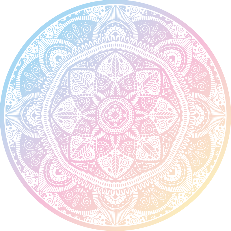 Gradient Ornament mandala rug - TenStickers