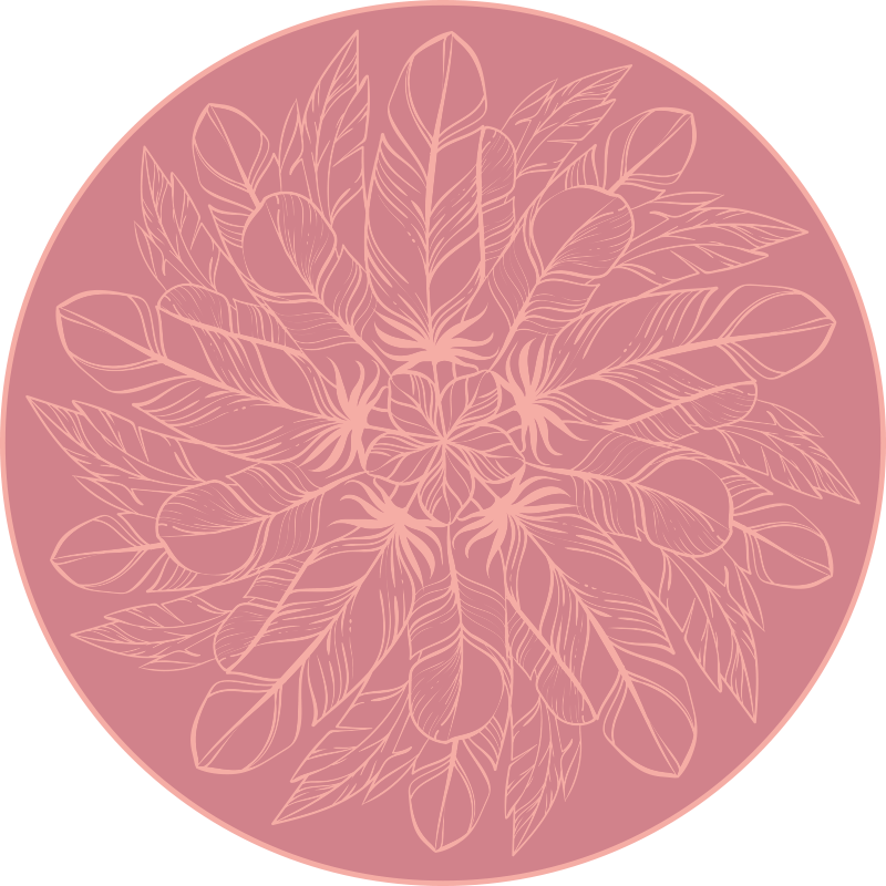 Botanical Symmetry floral rug - TenStickers
