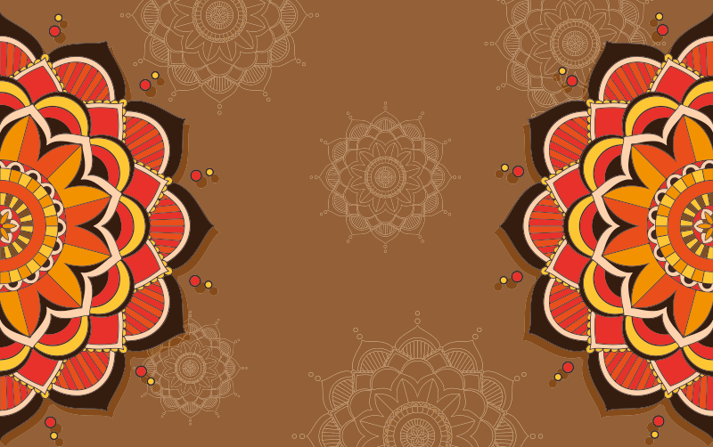 Mandala rug with mandala ornamentation design - TenStickers