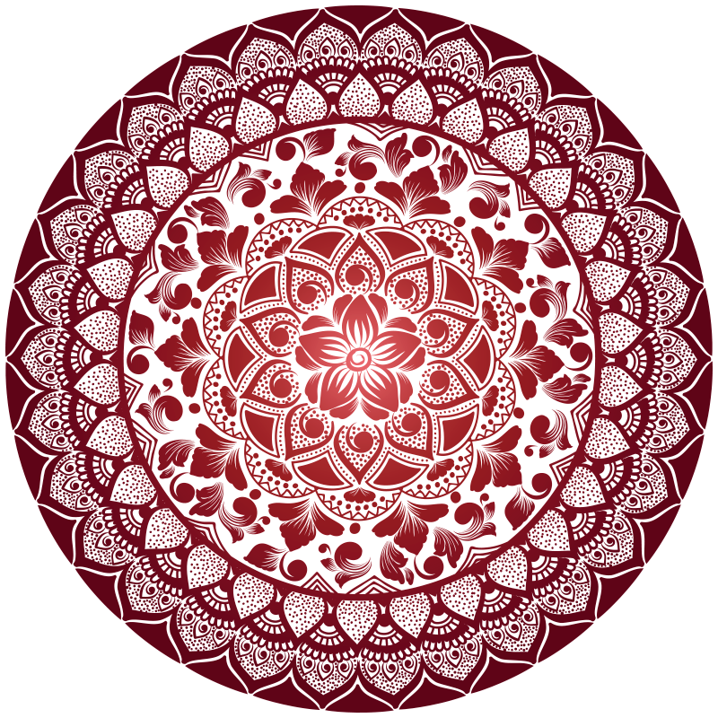 Mandala rug with detailed mandala design - TenStickers