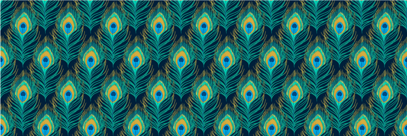 Peacock Feather Elegance animal mat - TenStickers