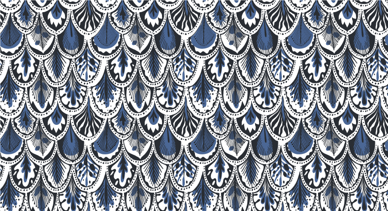 Peacock Tail Pattern tile carpet - TenStickers