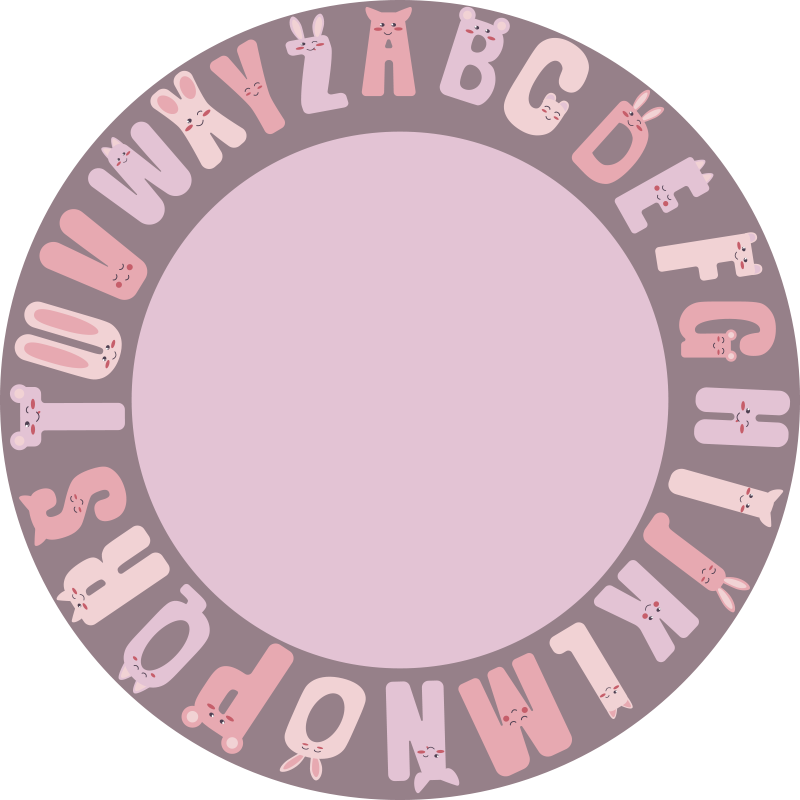 Alphabet carpet alphabet learning circle - TenStickers
