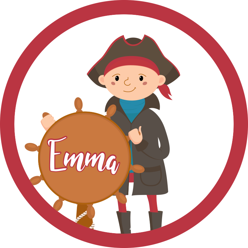 Pirate Customizable custom floor mat - TenStickers