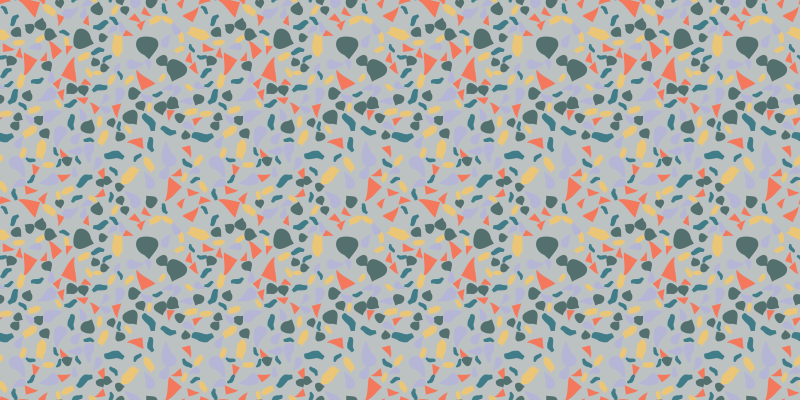 Vibrant abstract forms marble rug - TenStickers