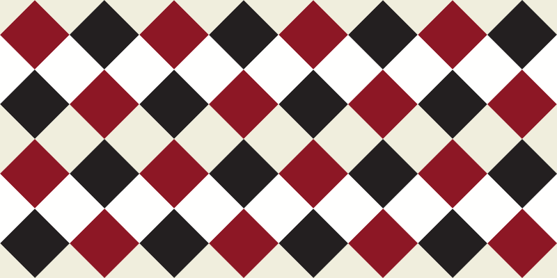 Traditional checkerboard kitchen vinyl mat - TenStickers