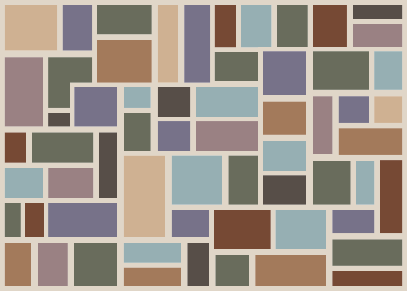 Cubist Mosaic geometric rug - TenStickers