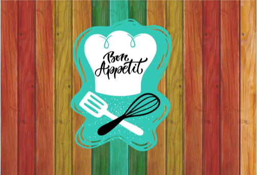Bon Appetit Emblem quote rug - TenStickers