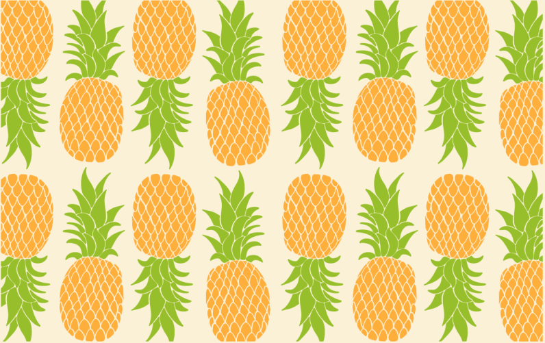 Pineapple Pattern floral rug - TenStickers