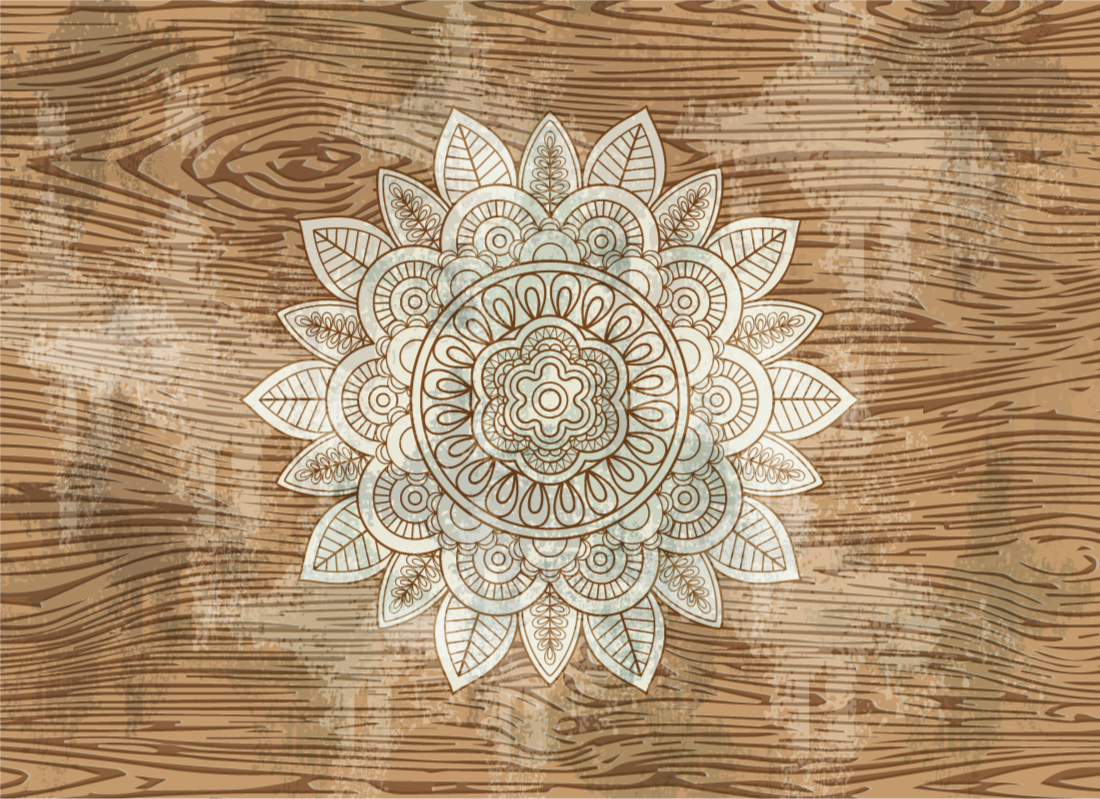 Mandala rug mandala focal point - TenStickers