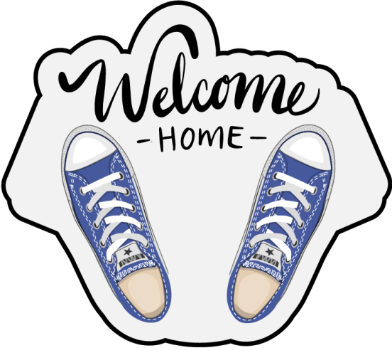 Welcome Footwear quote rug - TenStickers