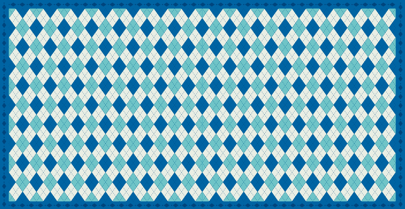 CHECKERED BLUE PATTERN tile carpet - TenStickers