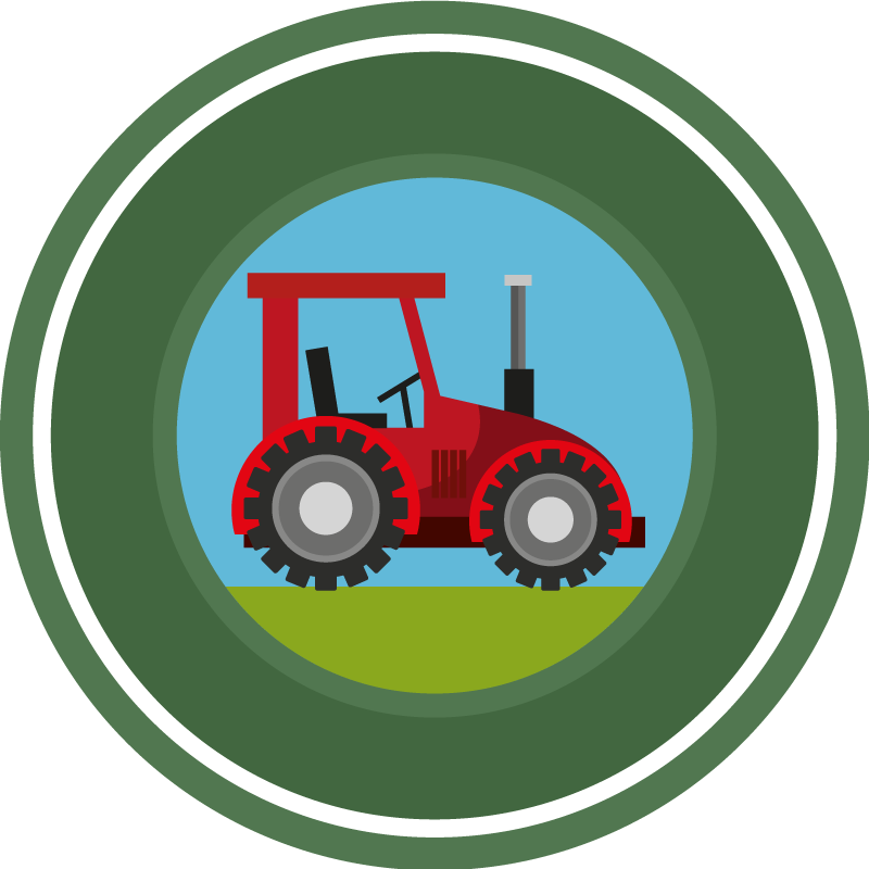 Tractor Playground kids carpet - TenStickers