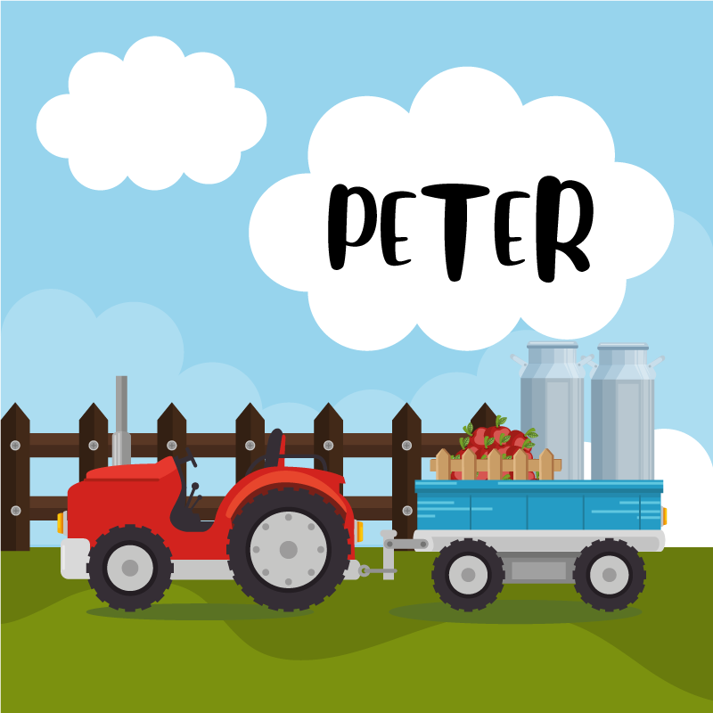 Customizable Farm custom floor mat - TenStickers