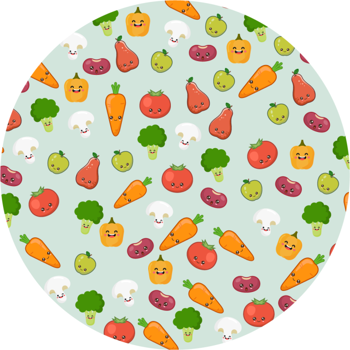 Cheerful Veggie Pattern nursery rug - TenStickers