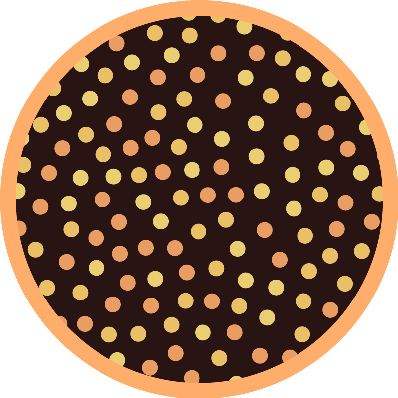 Polka Dotted Circle stripes rug - TenStickers