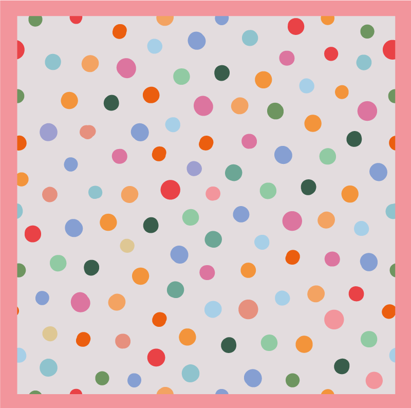 Colorful dot pattern bedroom carpet - TenStickers
