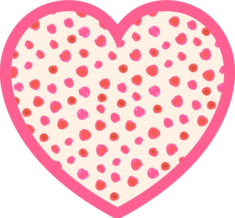 Heart Polka Dots kids rug - TenStickers
