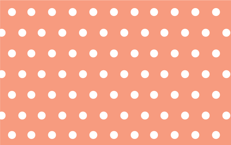 Peach polka dots bedroom carpet - TenStickers