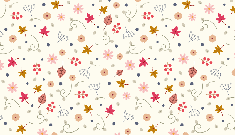 Floral rug with floral pattern accent - TenStickers