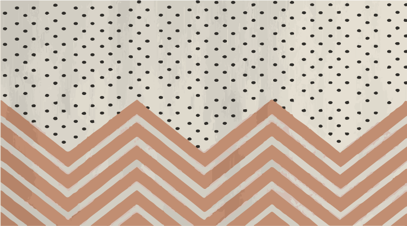 Zigzag dottet pattern geometric rug - TenStickers