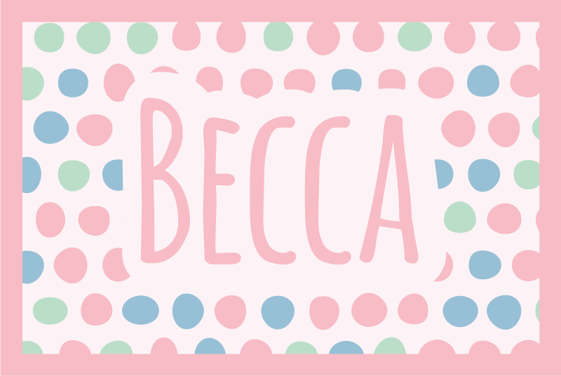 Personalized Polka Dots custom floor mat - TenStickers