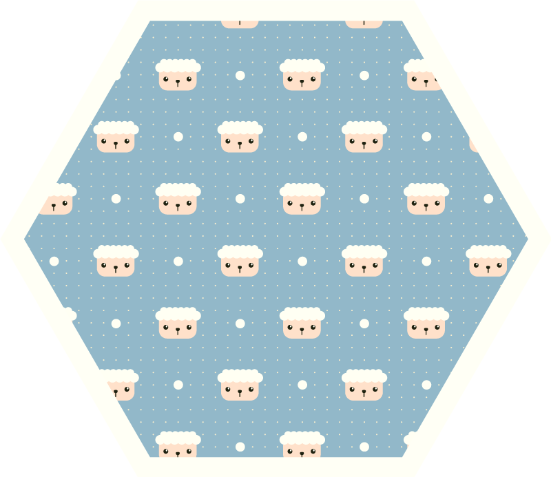Sheep Pattern nursery rug - TenStickers