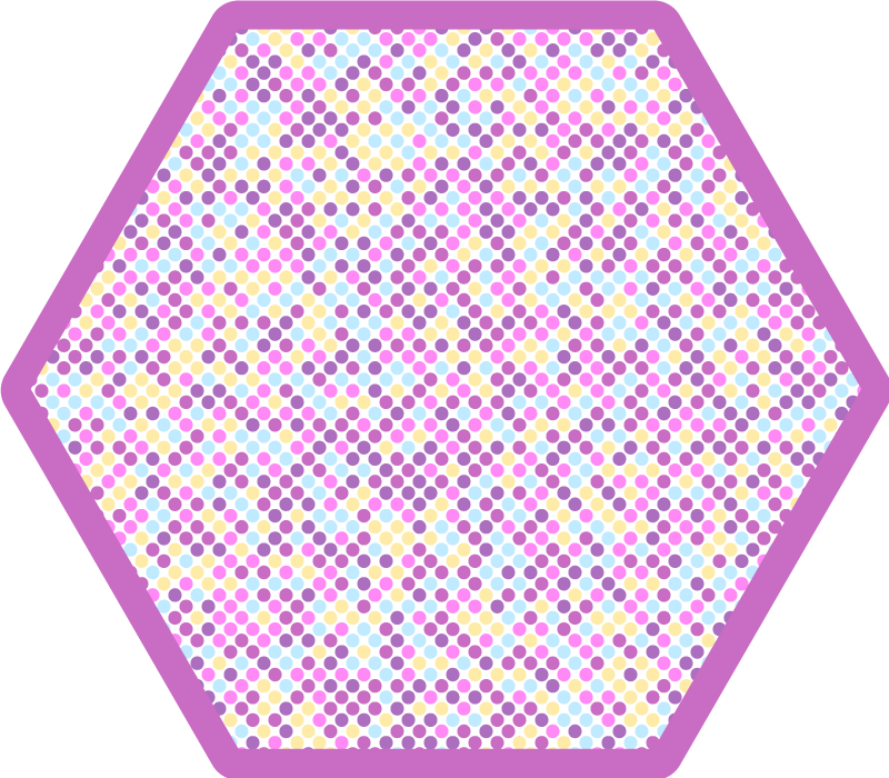 Kids rug polka dot hexagon design - TenStickers