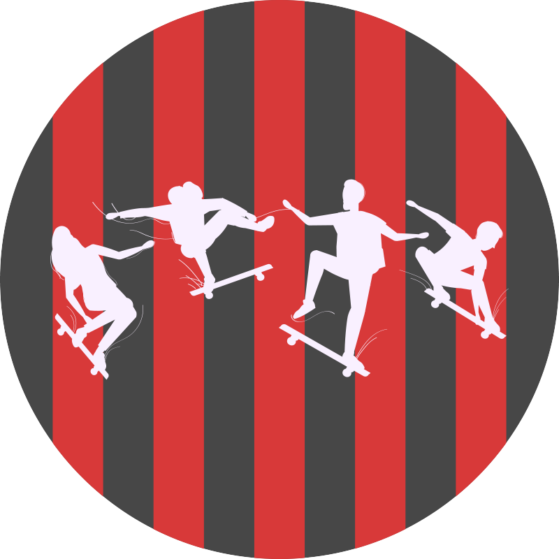 Fencing Silhouettes game rug - TenStickers