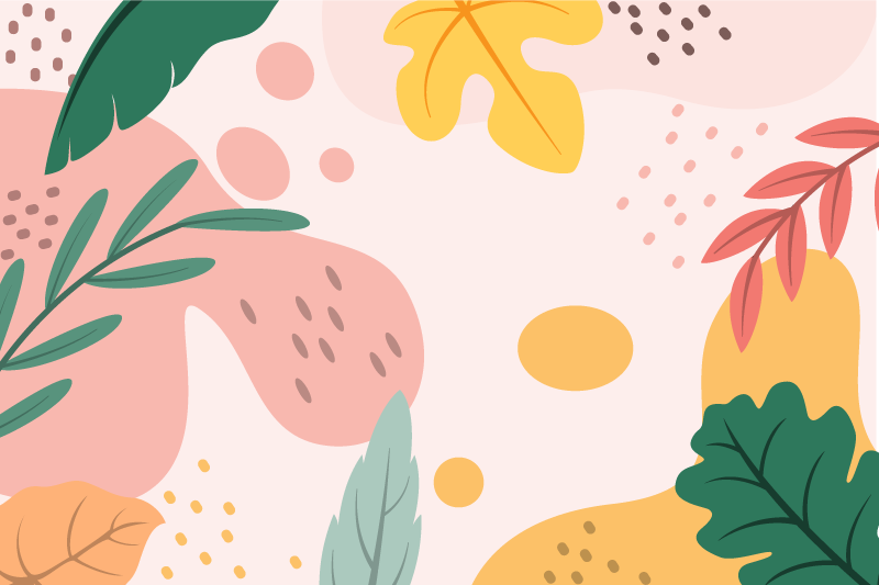 Autumn tropical leaves floral rug - TenStickers